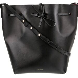 Mansur Gavriel MINI BUCKET BAG in Black/Flamma